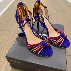 Vince Camuto Blue and Multicolor Strappy Heels